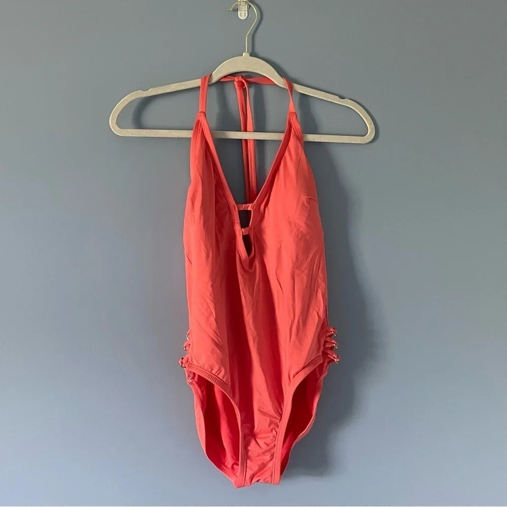 Laundry one piece Swimsuit Size Medium coral pink 14500